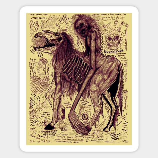 Nuckelavee - Plague Sticker by Ballyraven